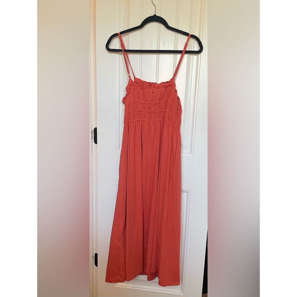 Auburn orange ankle length dress